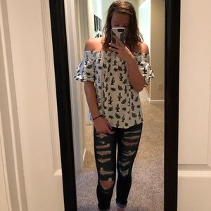 francesca’s off the shoulder top